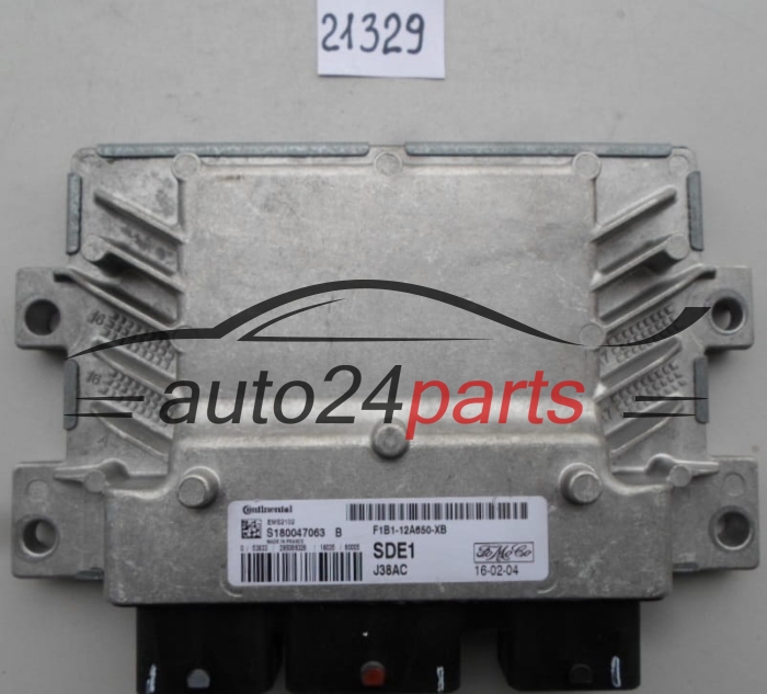 KOMPUTER STEROWNIK SILNIKA FORD 1.6 Continental S180047063 B, S180047063B, FoMoCo F1B1-12A650-XB, F1B112A650XB, SDE1, EMS2102