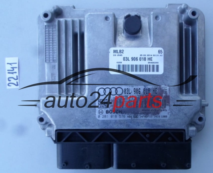 KOMPUTER STEROWNIK SILNIKA AUDI A4 2.0 TDI BOSCH 0 281 018 576, 0281018576, 03L 906 018 HE, 03L906018HE, EDC17C46 