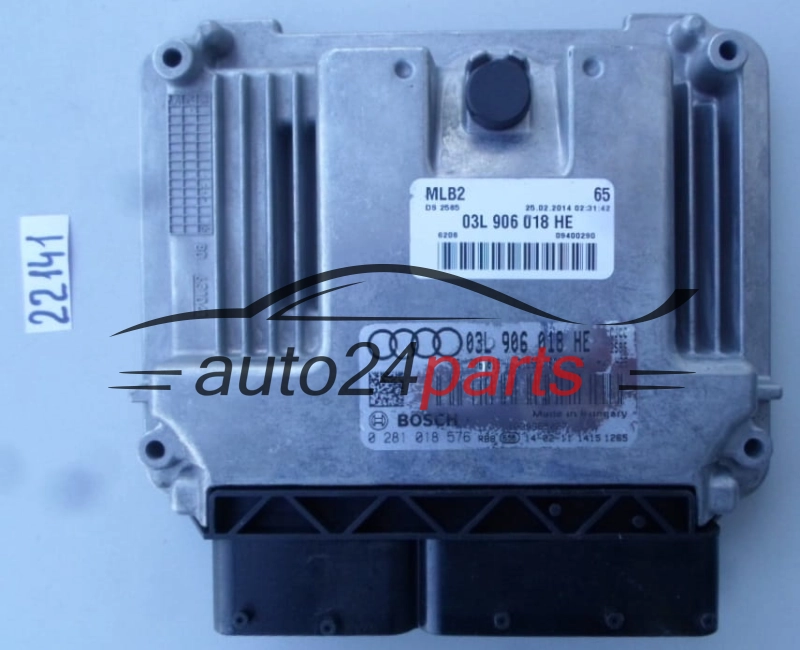 KOMPUTER STEROWNIK SILNIKA AUDI A4 2.0 TDI BOSCH 0 281 018 576, 0281018576, 03L 906 018 HE, 03L906018HE, EDC17C46 