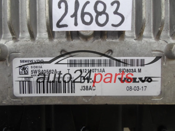 MOTORSTEUERGERÄT ECU STEUERGERAT VOLVO SIEMENS 5WS40562A-T, 5WS40562AT, 31211071AA, SID803A