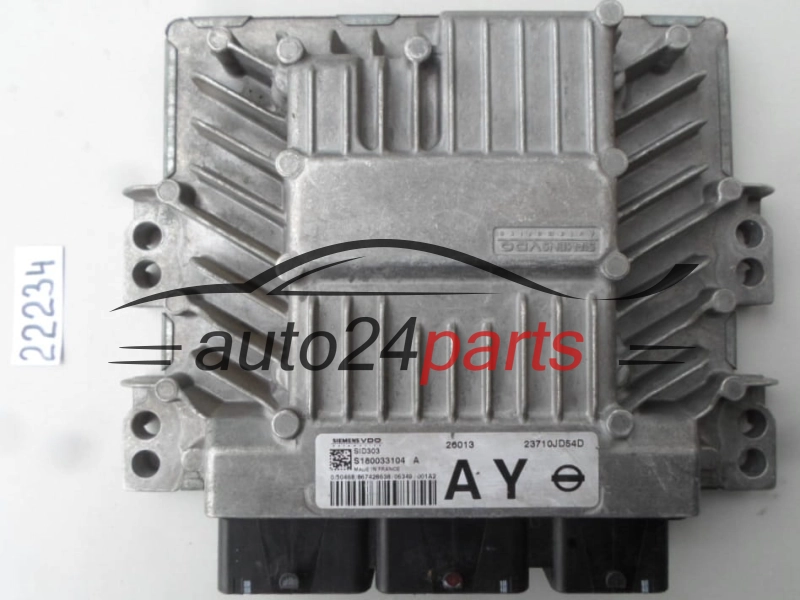 KOMPUTER STEROWNIK SILNIKA NISSAN QASHQAI 1.5 DCI SIEMENS VDO S180033104 A, S180033104A, 23710JD54D, AY, SID303 