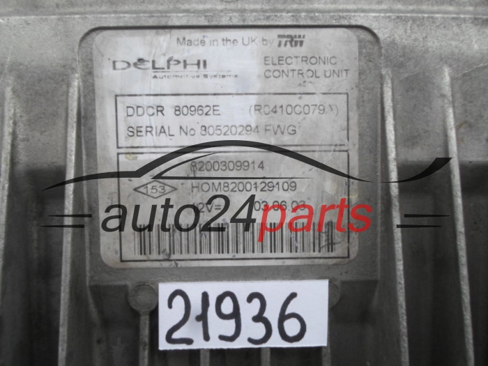 CENTRALITA DE MOTOR RENAULT KANGOO 1.5 DCI 8200309914, R0410C079A 