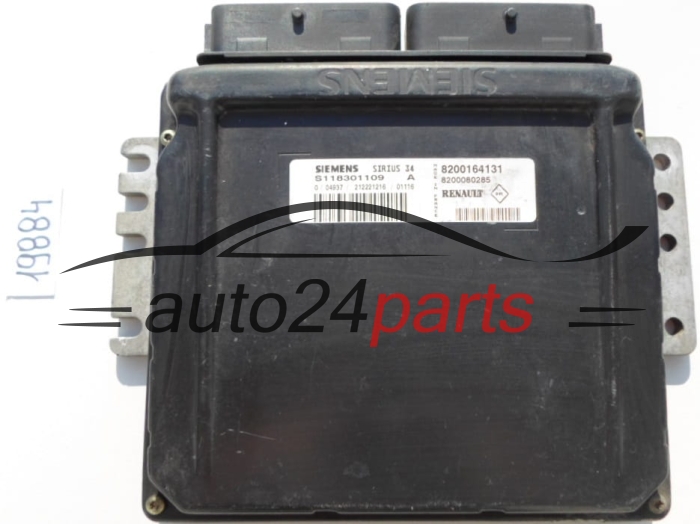 KOMPUTER STEROWNIK SILNIKA RENAULT CLIO 1.6 16V SIEMENS S118301109 A, S118301109A, 8200164131, 8200080285 