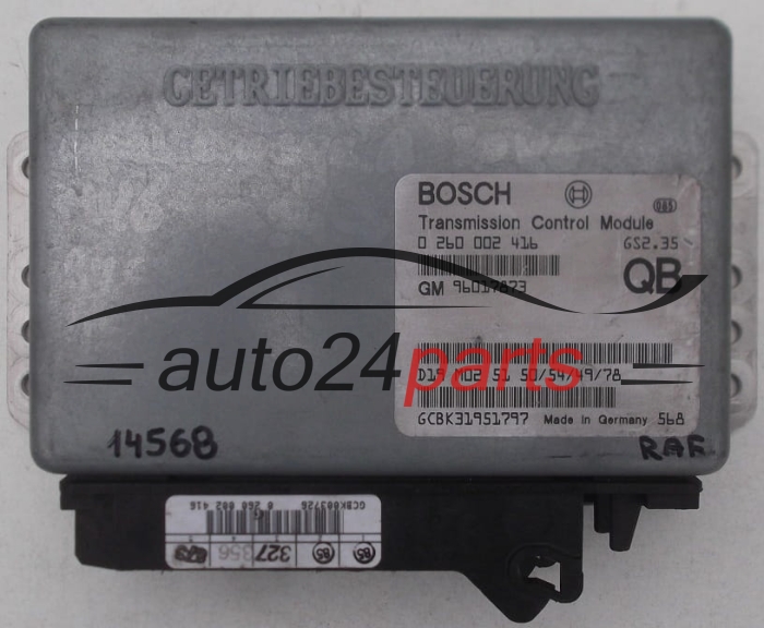 STEROWNIK SKRZYNI AUTOMATYCZNEJ OPEL OMEGA 2.0 BOSCH 0 260 002 416, GM 96017873 QB