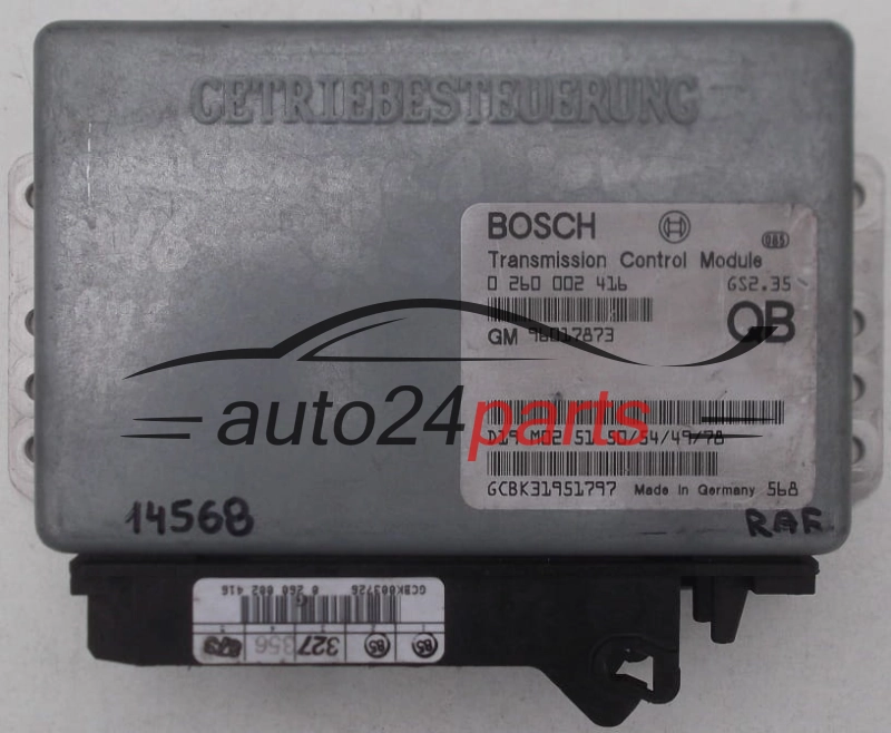 STEROWNIK SKRZYNI AUTOMATYCZNEJ OPEL OMEGA 2.0 BOSCH 0 260 002 416, GM 96017873 QB
