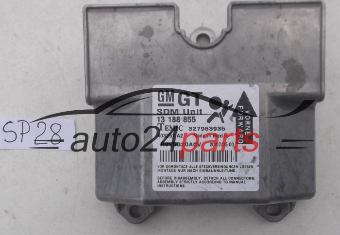 AIRBAG STEUERGERAT OPEL ASTRA H KOMBI 13 188 855 GT, 13188855 GT, 93186386, 6235478, 62 35 478, 327963935