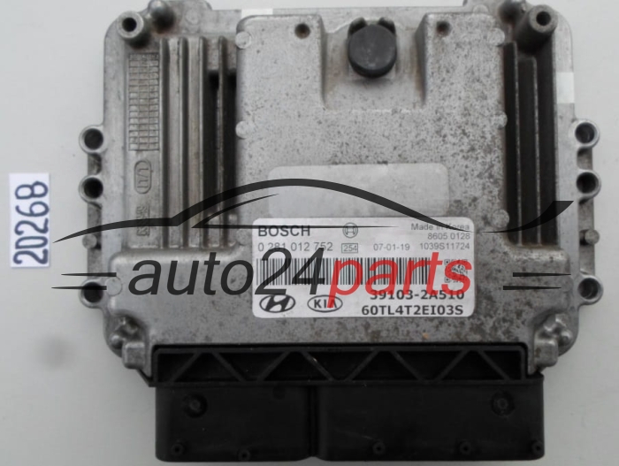 KOMPUTER STEROWNIK SILNIKA HYUNDAI KIA GETZ BOSCH 0 281 012 752, 0281012752, 39103-2A510, 391032A510
