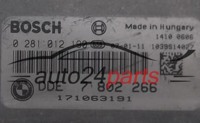 KOMPUTER STEROWNIK SILNIKA BMW SERII 5 E60/E61 530 3.0 DIESEL BOSCH 0281012190, 0 281 012 190, DDE 7802266, 7 802 266, 1039S14027