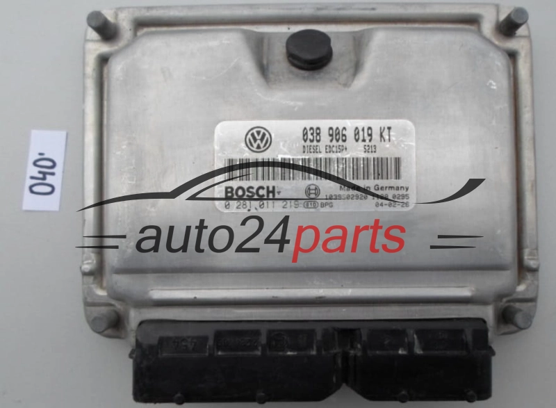 Sterownik silnika SEAT IBIZA SKODA FABIA 1.9 TDI 038906019KT BOSCH 0281011219 DIESEL EDC15P+ 5213 1039S02920 - 035 040 050