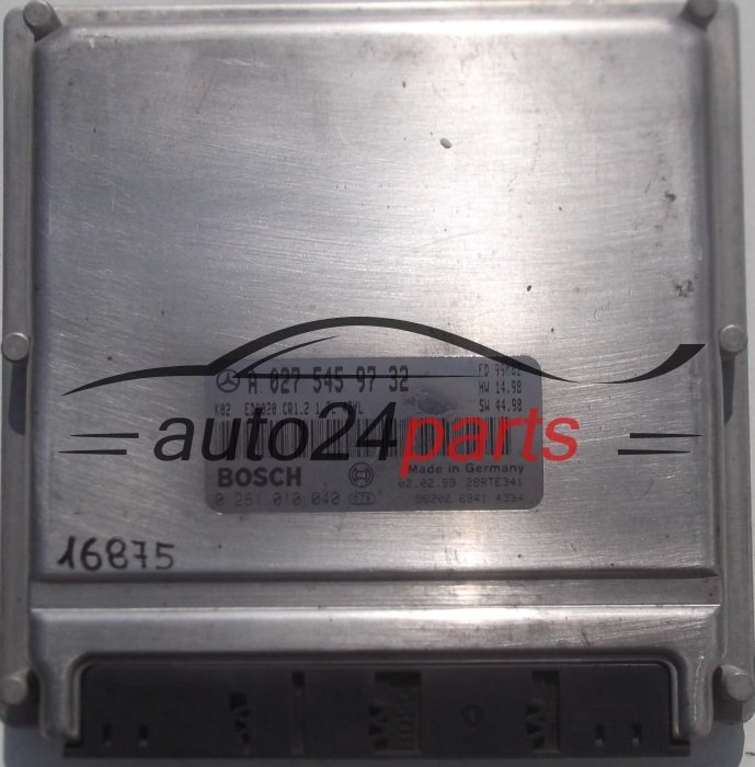 ECU CENTRALITA DE MOTOR MERCEDES A 160 CDI BOSCH 0 281 010 040, 0281010040, A 027 545 97 32, A0275459732, 0275459732 