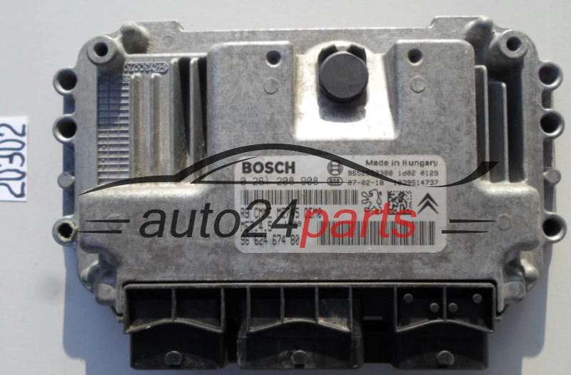 KOMPUTER STEROWNIK SILNIKA CITROEN PEUGEOT 1.6 BOSCH 0 261 208 908, 0261208908, 96 624 674 80, 9662467480, ME7.4.5 