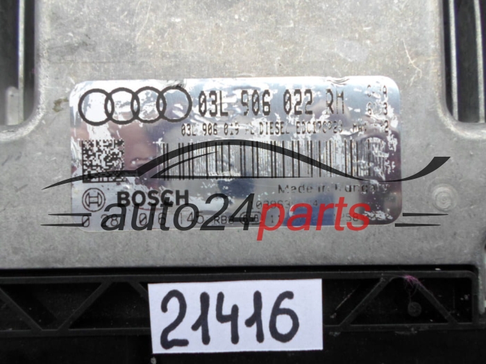 MOTORSTEUERGERÄT ECU STEUERGERAT AUDI A4 2.0 TDI BOSCH 0 281 016145, 0281016145, 03L 906 022 RM, 03L906022RM, EDC17CP20