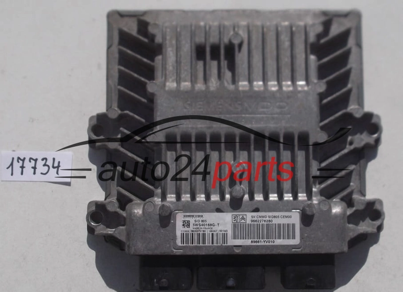 ECU CENTRALITA DE MOTOR CITROEN PEUGEOT 1.4 HDI SIEMENS VDO 5WS40168G-T