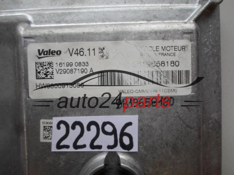 KOMPUTER STEROWNIK SILNIKA PEUGEOT 1.2 VTI 9819658180, 9800913080, V46.11