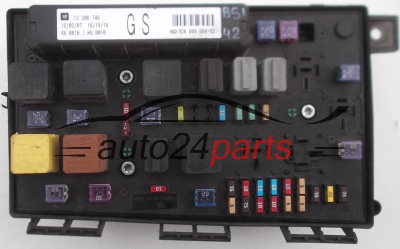 ELEKTRISCHER KASTEN SICHERUNGKASTEN SICHERUNG UND RELAIS STROMKASTEN RELAISKASTEN OPEL ASTRA H ZAFIRA B 13 206 746, 13206746 GS, 5DK 008 668-52, 5DK008668-52