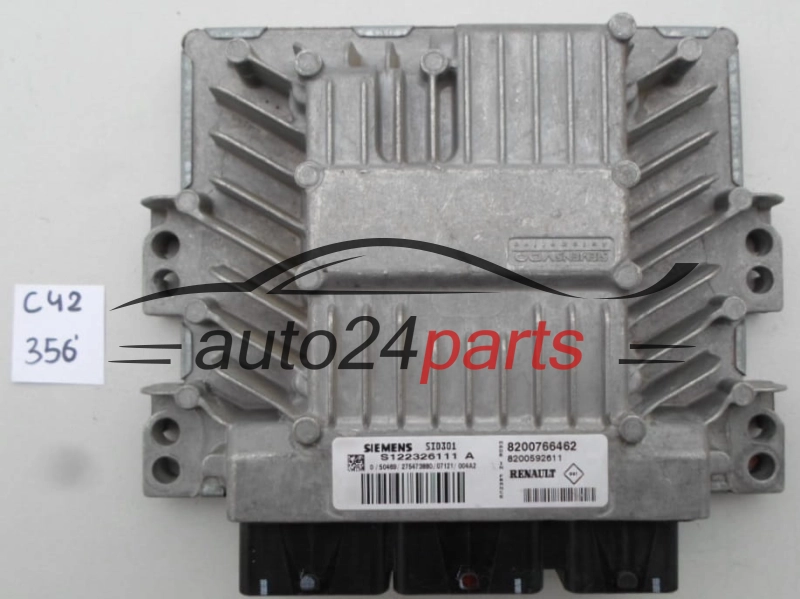 KOMPUTER STEROWNIK SILNIKA RENAULT 1.5 DCI S122326111 A, S122326111A, 8200766462, SID301
