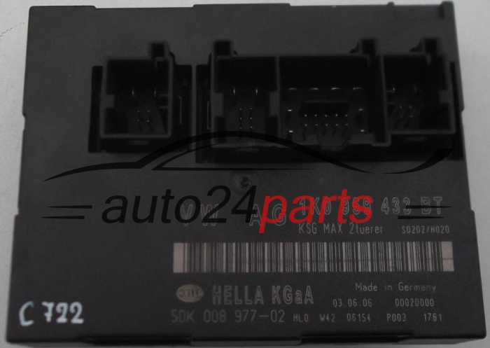 CENTRALKA MODUŁ KOMFORTU VW VOLKSWAGEN TOURAN, HELLA 1K0 959 433 BT