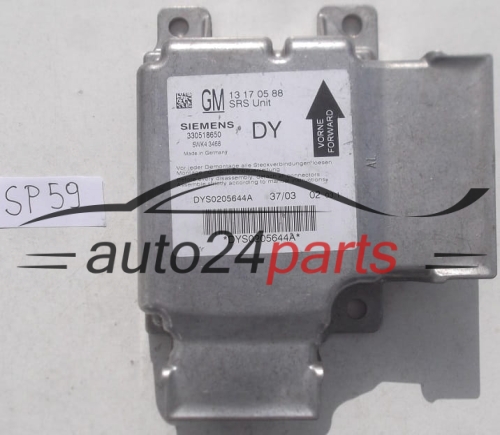 STEROWNIK MODUL PODUSZEK POWIETRZNYCH OPEL VECTRA C SIGNUM GM 13 17 05 88 DY