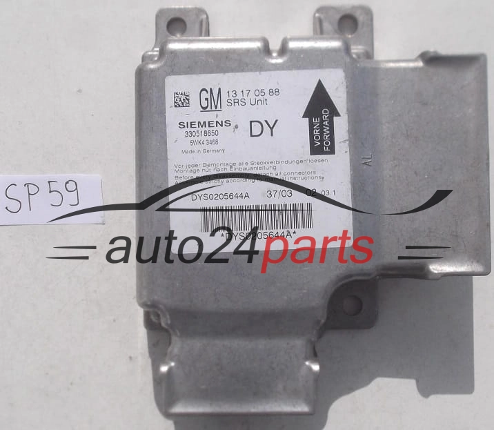 STEROWNIK MODUL PODUSZEK POWIETRZNYCH OPEL VECTRA C SIGNUM GM 13 17 05 88 DY