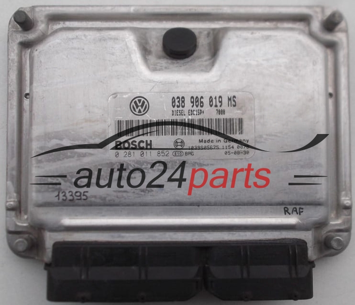 KOMPUTER STEROWNIK SILNIKA VOLKSWAGEN SEAT IBIZA CUPRA BOSCH 0 281 011 852, 0281011852, 038 906 019 MS, 038906019MS 