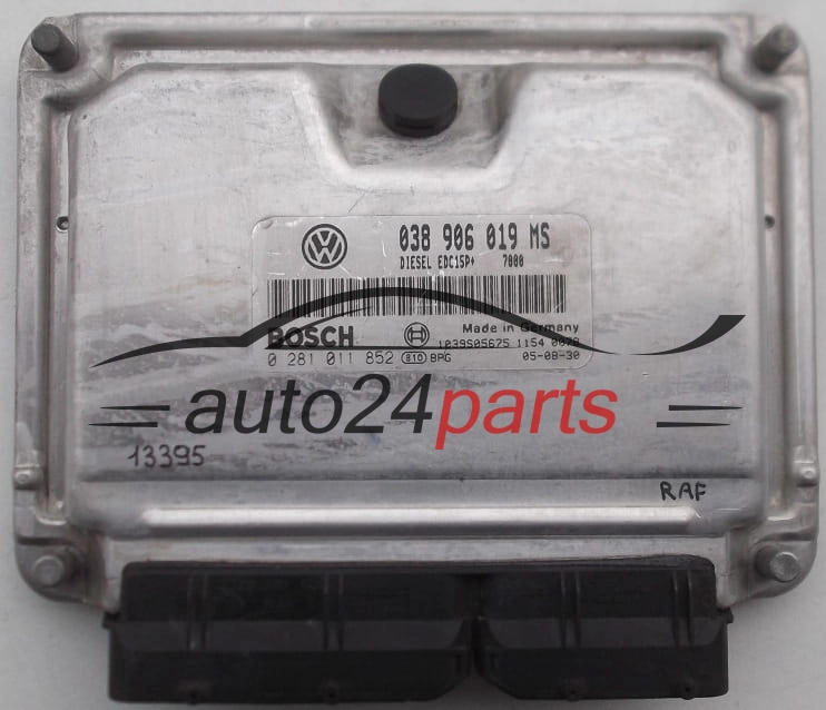 KOMPUTER STEROWNIK SILNIKA VOLKSWAGEN SEAT IBIZA CUPRA BOSCH 0 281 011 852, 0281011852, 038 906 019 MS, 038906019MS 