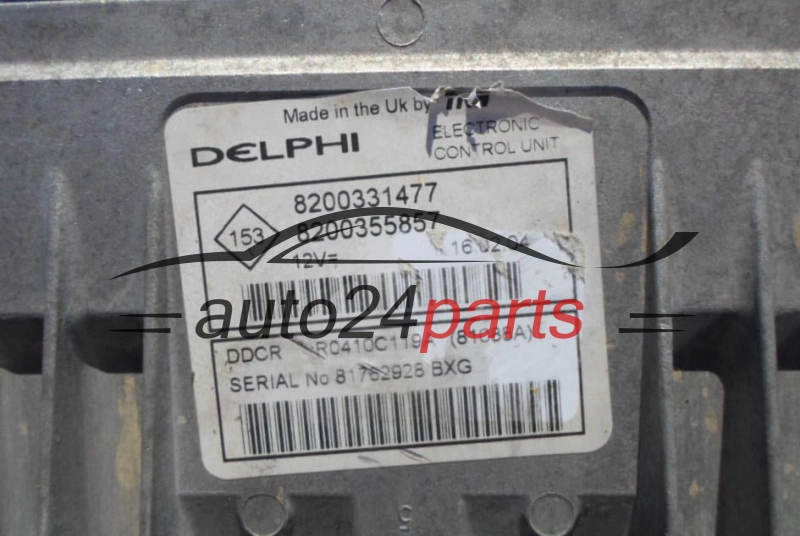 KOMPUTER STEROWNIK SILNIKA RENAULT CLIO 1.5 DCI Delphi R0410C119A