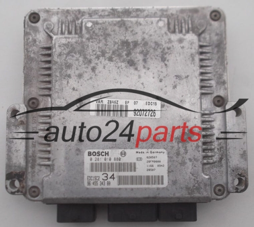 MOTORSTEUERGERÄT ECU STEUERGERAT PEUGEOT 607 2.2 HDI BOSCH 0 281 010 880