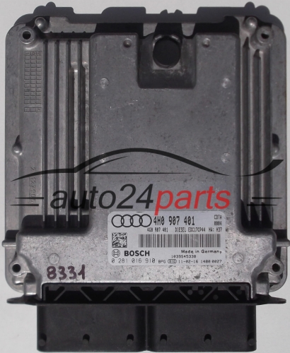 MOTORSTEUERGERÄT ECU STEUERGERÄT  AUDI A8 3.0 TDI BOSCH 0 281 016 910,  4H0 907 401,  4G0907401, EDC17CP44