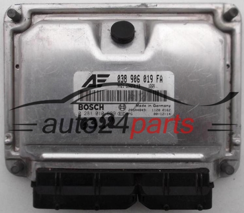 KOMPUTER STEROWNIK SILNIKA VW VOLKSWAGEN SHARAN FORD GALAXY 1.9 TDI 038906019FA, 038 906 019 FA, BOSCH 0 281 010 629, 0281010629, YM21-12A650-KB, YM2112A650KB, 1039S00471 -  5355, 6322, 6809, 962