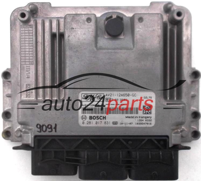 KOMPUTER STEROWNIK SILNIKA FORD FOCUS 1.6 TDI, BOSCH 0 281 017 831, 0281017831, AV21-12A650-GC, AV2112A650GC