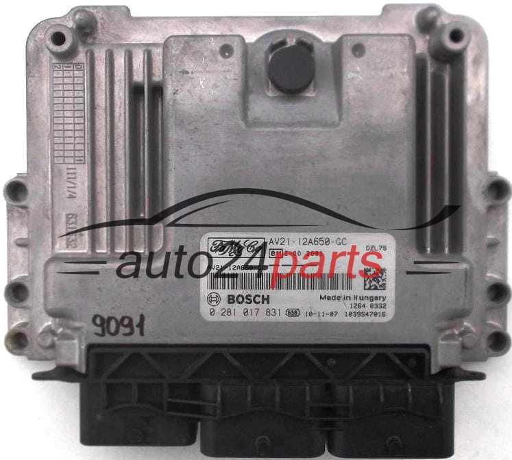 KOMPUTER STEROWNIK SILNIKA FORD FOCUS 1.6 TDI, BOSCH 0 281 017 831, 0281017831, AV21-12A650-GC, AV2112A650GC