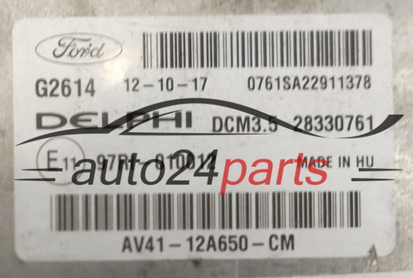 CALCULATEUR MOTEUR FORD FOCUS 2.0 TDCI DELPHI 28330761, AV41-12A650-CM