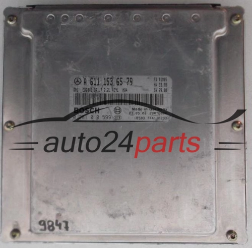 KOMPUTER STEROWNIK SILNIKA MERCEDES VITO 2.2 CDI BOSCH 0 281 010 599, 0281010599, A 611 153 65 79, A6111536579 - 