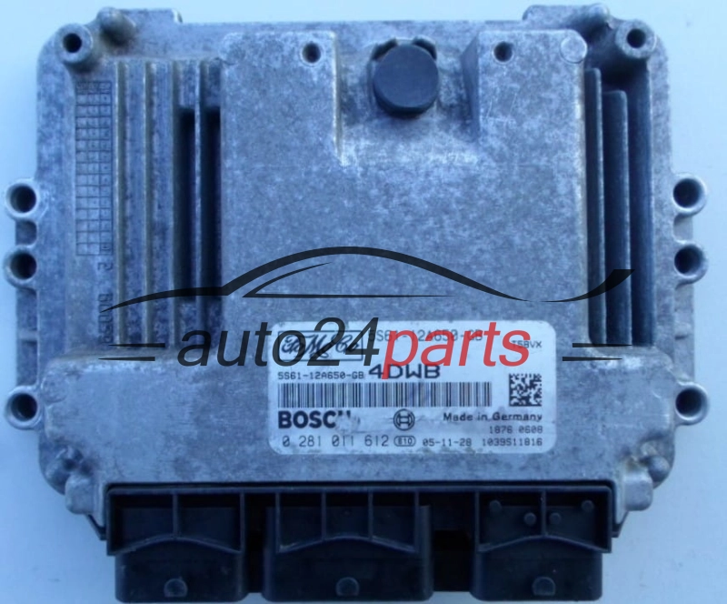 MOTORSTEUERGERÄT ECU STEUERGERÄT FORD FIESTA 1.6 TDCI BOSCH 0 281 011 612, FoMoCo 5S61-12A650-GB