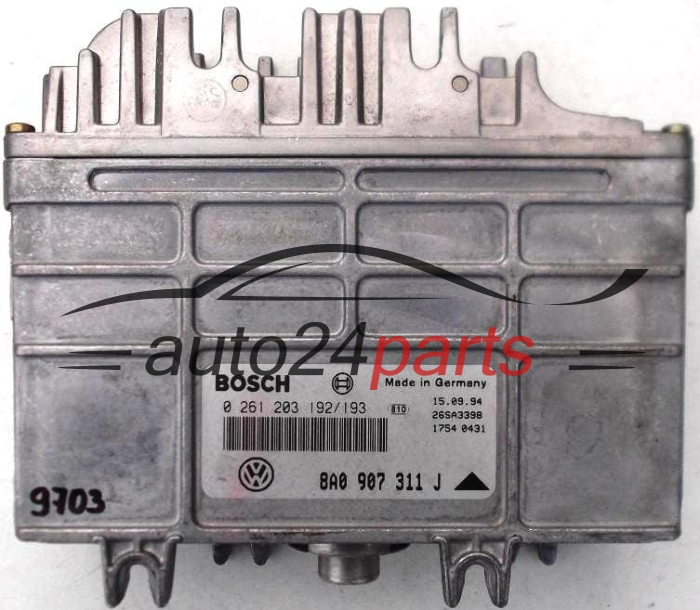 KOMPUTER STEROWNIK SILNIKA SEAT TOLEDO CORDOBA, 1.6, BOSCH 0261203192/193, 8A0907311J
