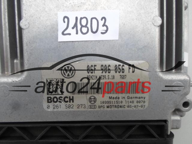 MOTORSTEUERGERÄT ECU STEUERGERAT VW VOLKSWAGEN GOLF 2.0 FSI BOSCH 0 261 S02 273, 0261S02273, 06F 906 056 FD, 06F906056FD, MED9.5.10