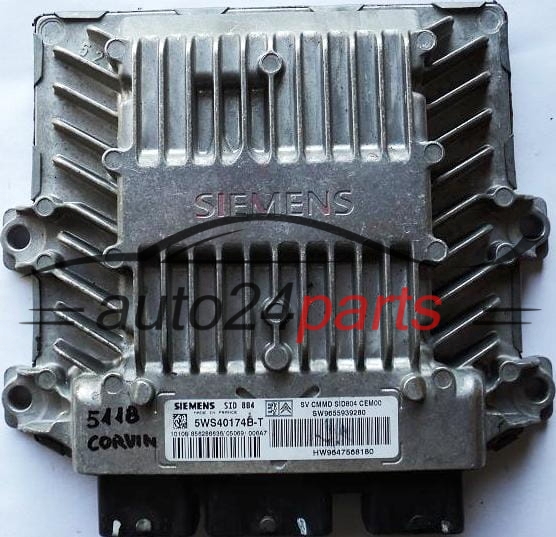 KOMPUTER STEROWNIK SILNIKA CITROEN C2 1.4 HDI 5WS40174B-T, SW9655939280, SW 9655939280, HW9647568180, HW 9647568180