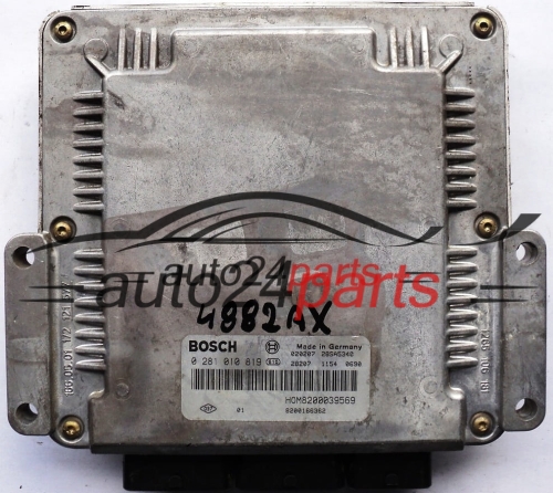 UCE CENTRALITA DE MOTOR RENAULT MEGANE SCENIC 1.9 DCI BOSCH 0281010819, HOM8200039569, 8200166362