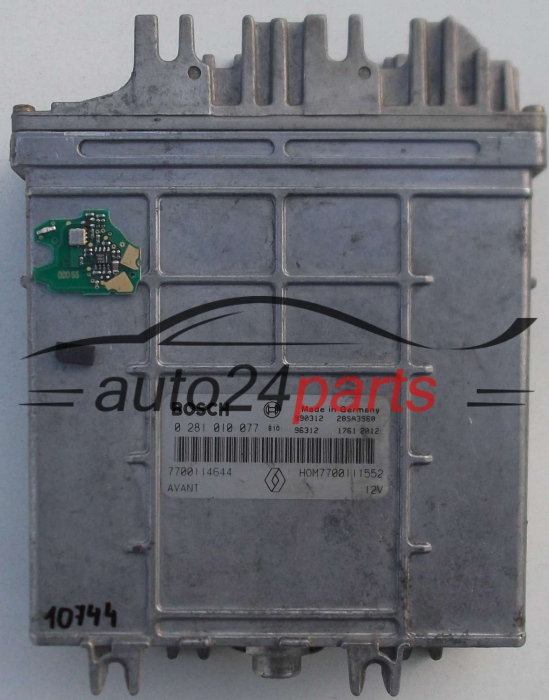 MOTORSTEUERGERÄT ECU STEUERGERÄT  RENAULT SCENIC 1.9 DTI BOSCH 0 281 010 077, 7700114644
