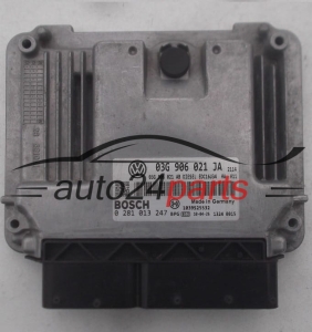 MOTORSTEUERGERÄT ECU STEUERGERÄT VW VOLKSWAGEN CADDY 2.0 TDI 03G906021JA, 03G 906 021 JA, 03G906021AB, 03G 906 021 AB, BOSCH 0 281 013 247, 0281013247, DIESEL EDC16U34, 1039S25532