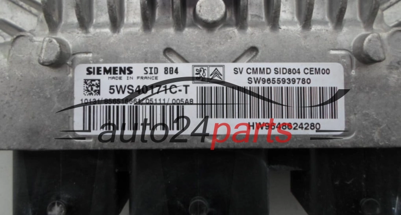 KOMPUTER STEROWNIK SILNIKA CITROEN PEUGEOT 1.4 HDI SIEMENS 5WS40171C-T, 5WS40171CT, SID 804