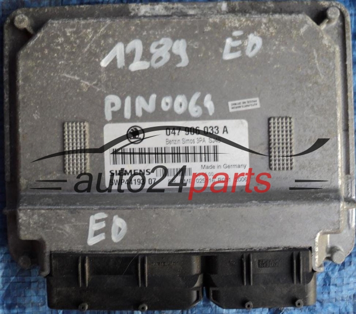 KOMPUTER STEROWNIK SILNIKA SKODA FABIA 1.4 MPI AME 047906033A, SIEMENS 5WP44193 07