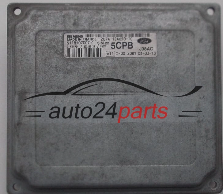ECU CENTRALITA DE MOTOR  FORD FIESTA FUSION 1.6 SIEMENS S118107007 C