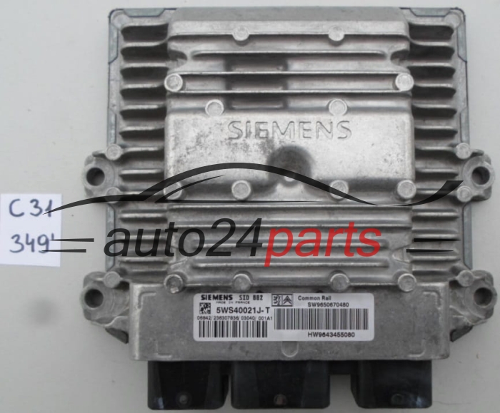 KOMPUTER STEROWNIK SILNIKA CITROEN C3 1.4 HDI SIEMENS  SW 9650670480, HW 9643455080, SID 802