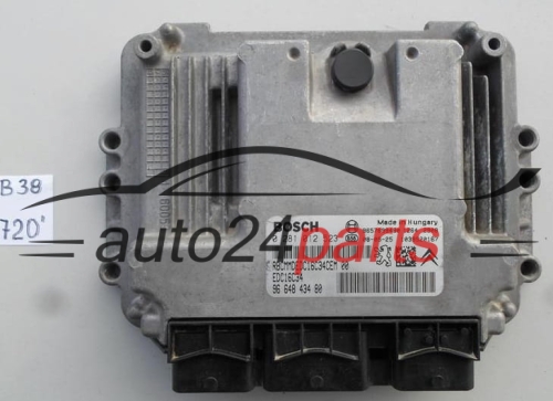 PEUGEOT 1.4 HDI BOSCH 0 281 012 523, 0281012523, 96 648 434 80, 9664843480, 9657699480, EDC16C34 1039S10167