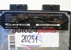 KOMPUTER STEROWNIK SILNIKA CITROEN BERLINGO 1.9 WJY LUCAS R04080036C, PSA 9650359580, SOFT 9655574380, DCN2, DWLC12  - 