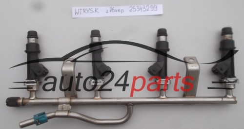 WTRYSK WTRYSKIWACZ PALIWA BENZYNA 1.6 Z16XEP OPEL ASTRA MERIVA TIGRA ZAFIRA 2004-2007, 25343299, 24435068, 5817414