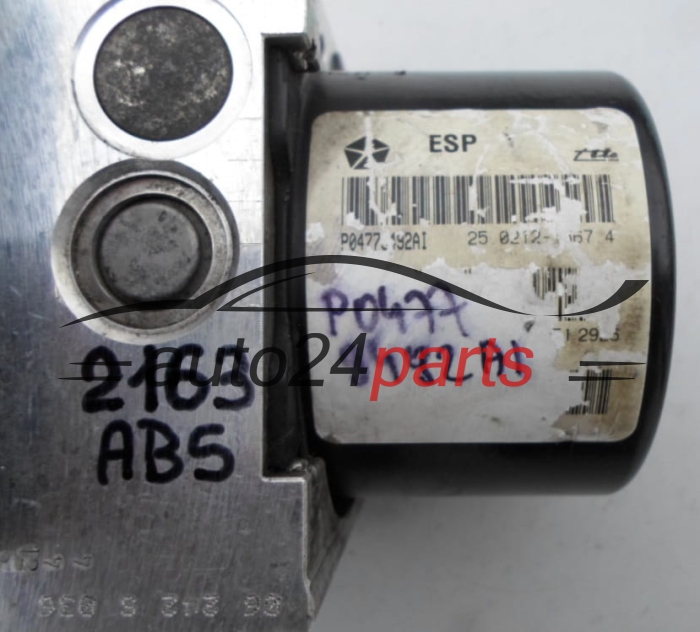 POMPE HYDRAULIQUE ET CALCULATEUR d'ABS CHRYSLER 300C P04779492AI, ATE 25.0212-1567.4