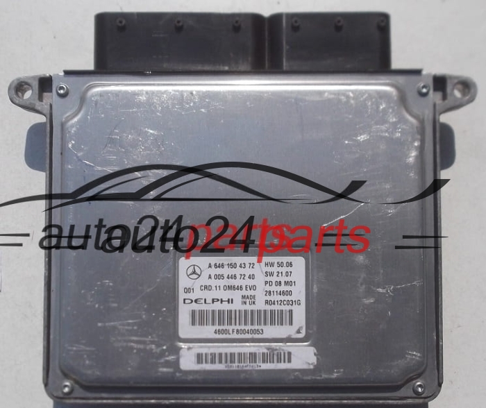 MOTORSTEUERGERÄT ECU STEUERGERÄT MERCEDES W204 DELPHI R0412C031G, A 646 150 43 72, A 005 446 72 40