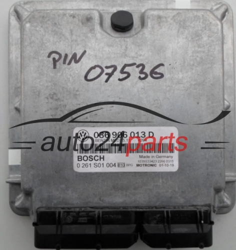 ECU CENTRALITA DE MOTOR VW VOLKSWAGEN GOLF 1.6 036906013D, 036 906 013 D, BOSCH 0 261 S01 004, 0261S01004, BENZIN MED7.5.11 5129 1039S02877